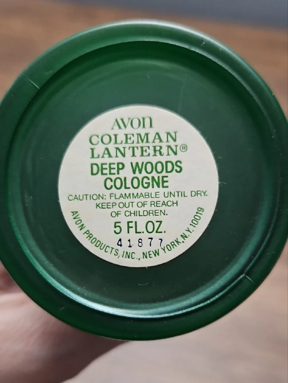 Vintage Avon Coleman Lantern Decanter Empty Green Bottle